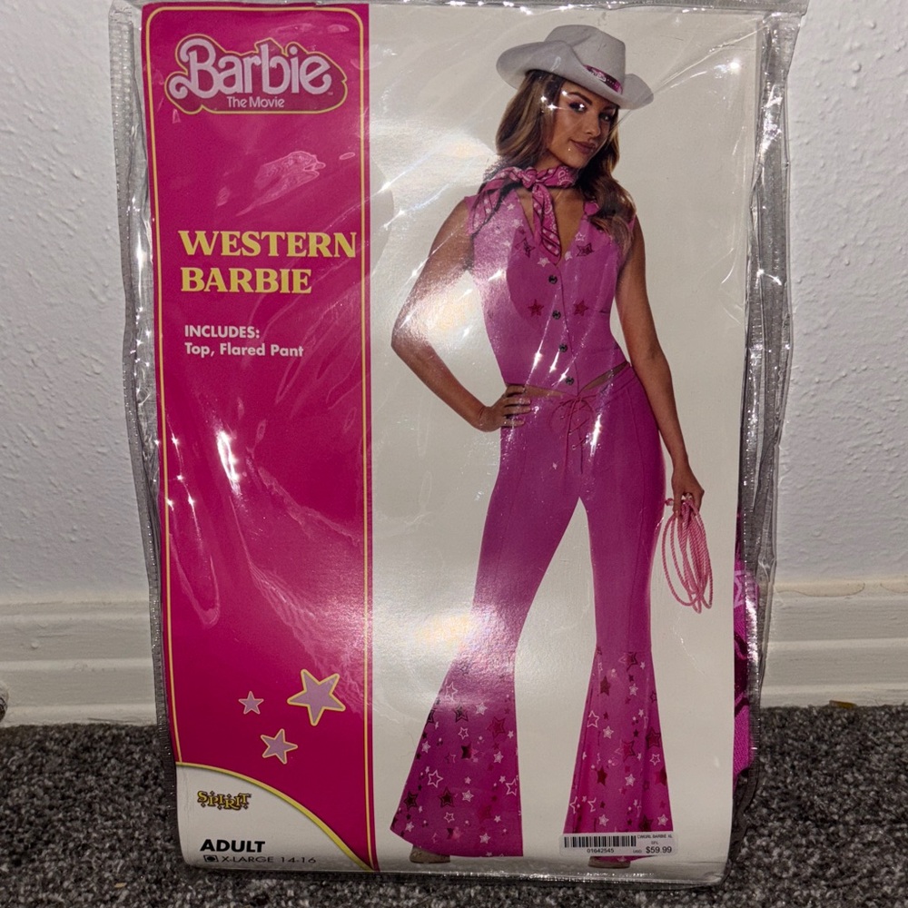 Barbie Western Barbie Pink Flared Pants Jumpsuit